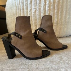 Rag & Bone Leather Open-Toe Slingback Heels – Size 36.5